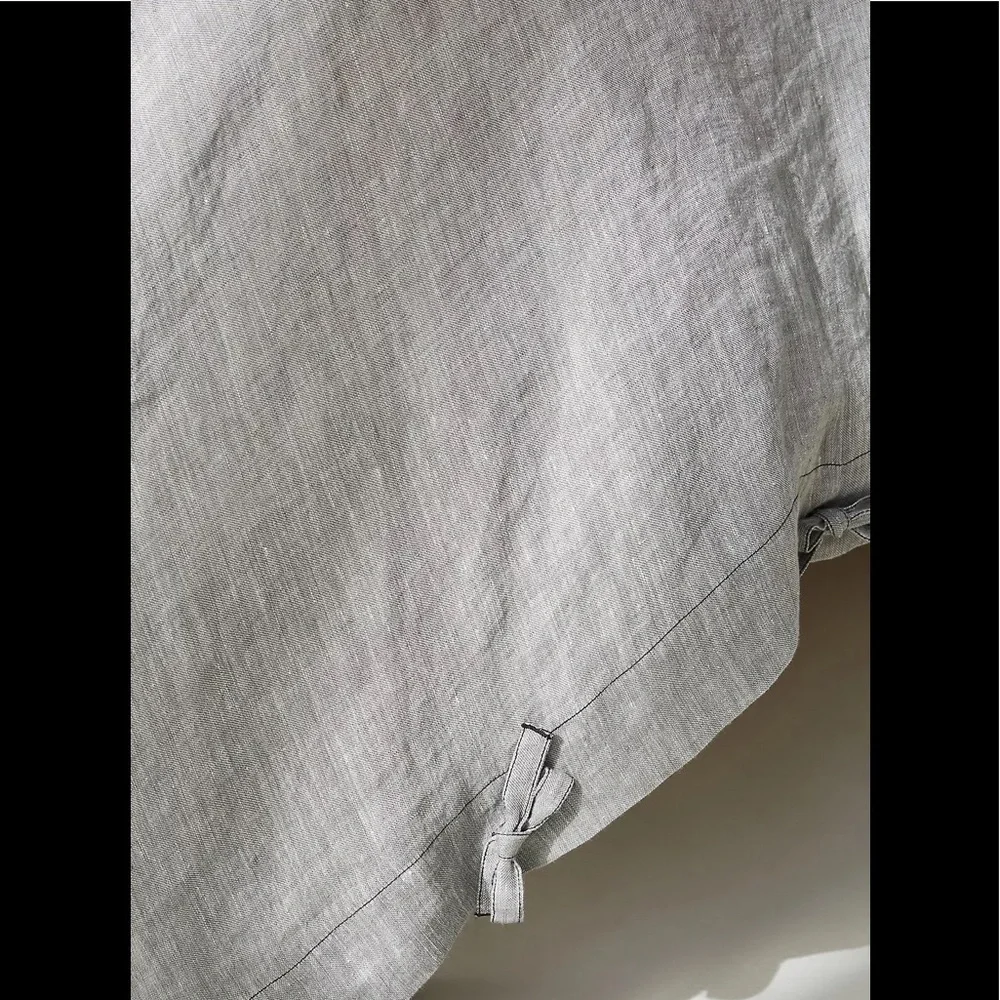 New Anthropologie Harmony Hemp Duvet Cover Gray Queen